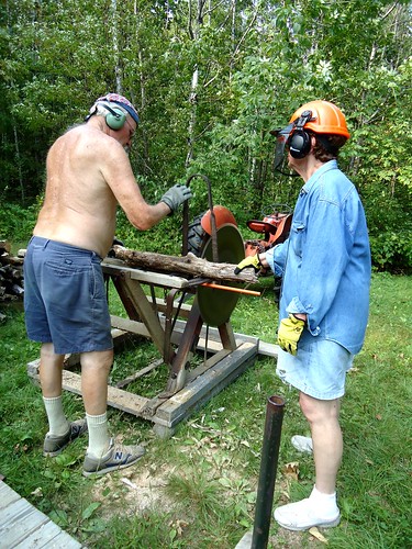 cutting each timber