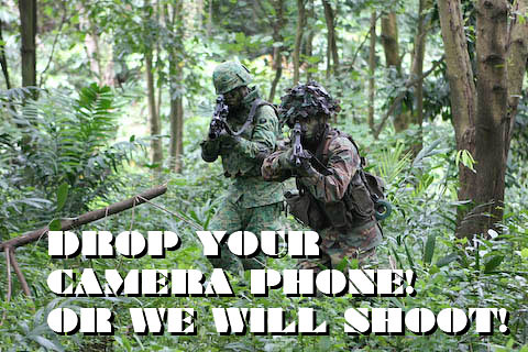 Don't play play! Camera phones are very dangerous to national security!