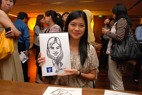 caricature live sketching for Royal Caribbean International Dinner and Dance 2011 - 5