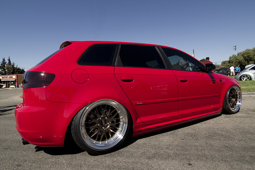 Audi A3 sitting on an outrageous set of BBS LM's Walking up to this car 