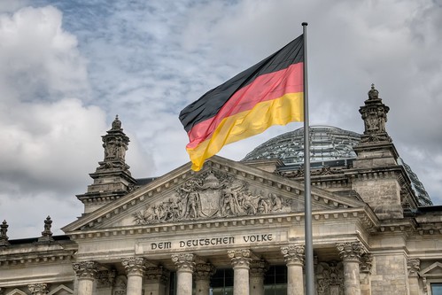 German Flag Over the Reichstag