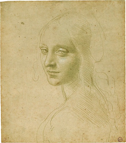 Study head of a girl 2a - The Virgin of the Rocks - angel 1508 Leonardo da Vinci by petrus.agricola