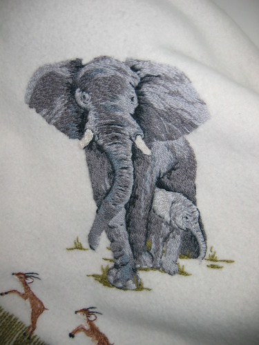 Jenny McWhinney's Elephant thread painting