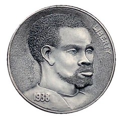 Durer head of Negro on Buffalo Nickel