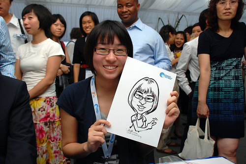 caricature live sketching for Singapore International Water Week Closing Dinner - 6