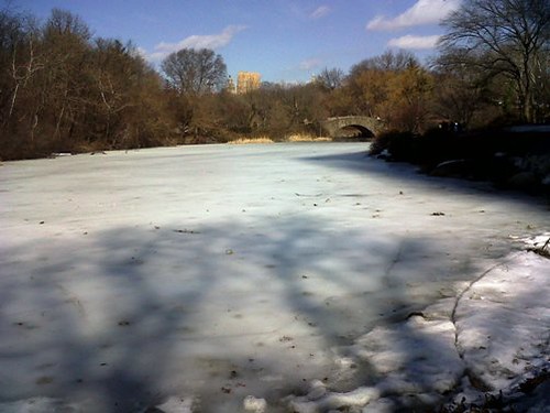 New York - Lago do Central Park congelado