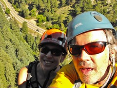 Climbergirl & Barry Top of Pitch 1 - Cob Rock