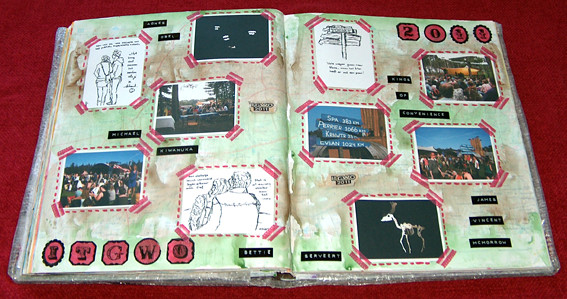 Journal spread from altered atlas