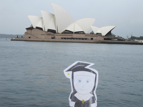 Flat Catherine visiting the Sydney Opera House