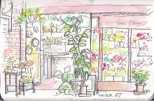 サンシャイン池袋の花屋 The flower shop at Sunshine-City in Ikebukuro