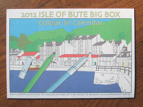 Isle of Bute colour-in calendar