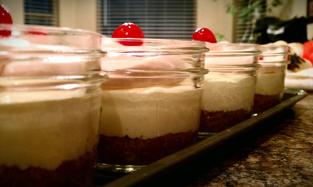 cherry limeade pies in a jar