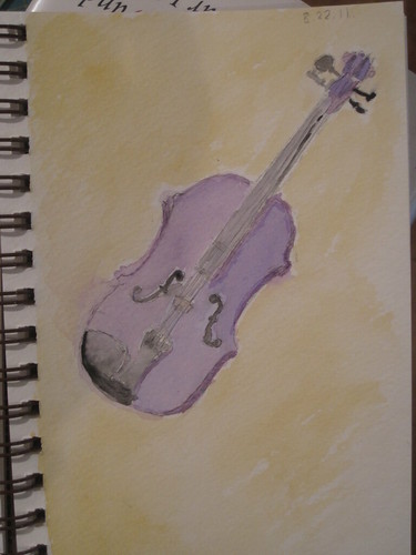 watercolor violin