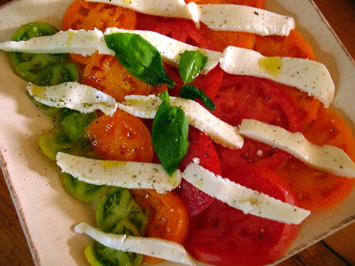 tomato, basil, mozzarella salad