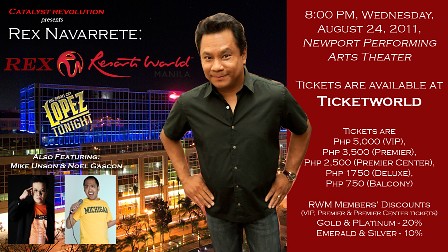 Rex Navarrete @ Resorts World Manila