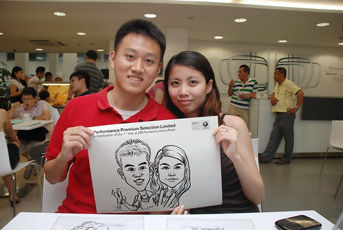 Caricature live sketching for Performance Premium Selection first year anniversary - day 1 - 8