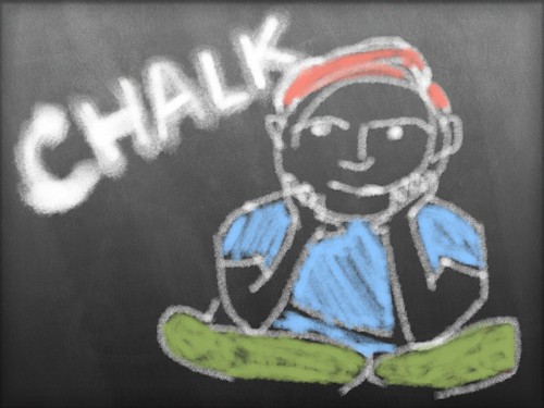 Ptw downloaded a chalkboard app for the iPad called Bord