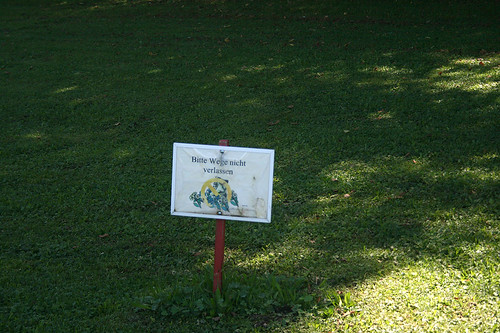 Verbotsschild - Schloßpark Nymphenburg