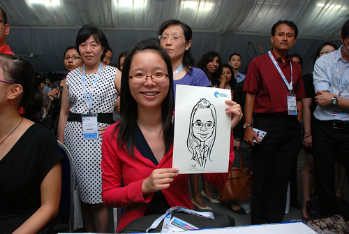 caricature live sketching for Singapore International Water Week Closing Dinner - 13