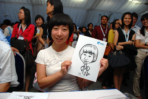 caricature live sketching for Singapore International Water Week Closing Dinner - 9