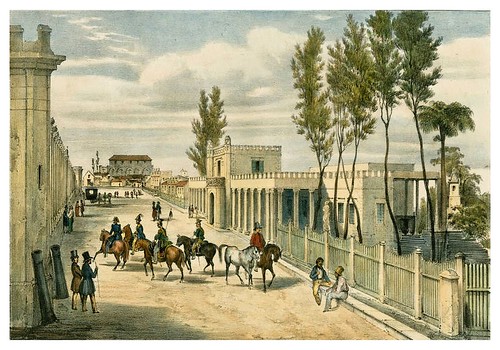 013-Paradero del camino de hierro en la Habana-Isla de Cuba Pintoresca-1839- Frédéric Mialhe- University of Miami Libraries Digital Collections