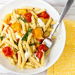Penne with Roasted Tomatoes and Mozzarella