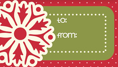 Red Snowflake Gift Tag