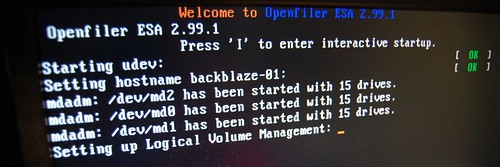 Backblaze + Openfiler NAS software