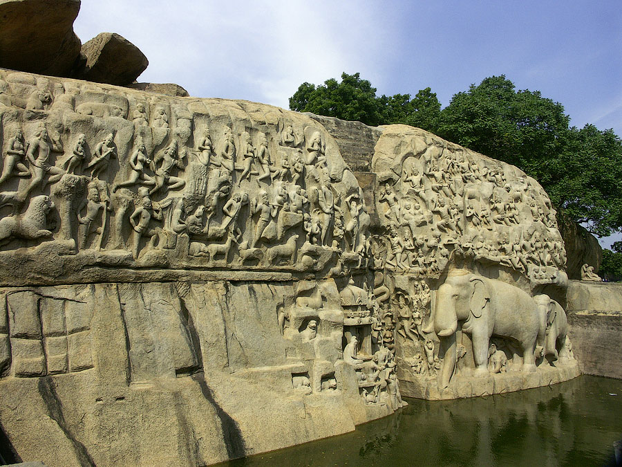 Раскаяние Арджуны или происхождение реки Ганга. Мамаллапурам (Махабалипурам), Индия © Kartzon Dream - авторские путешествия, авторские туры в Индию, тревел видео, фототуры