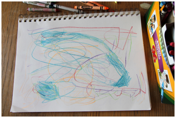 Toddler crayon art drawings