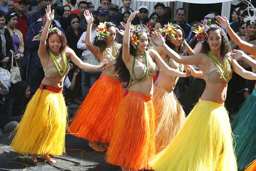 Colorful Hawaiian Dancers