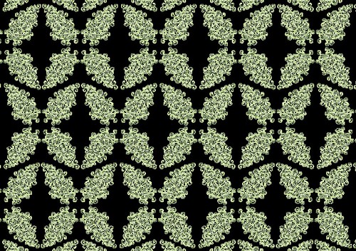 Green Curlicues Pattern - Copyright R.Weal 2011