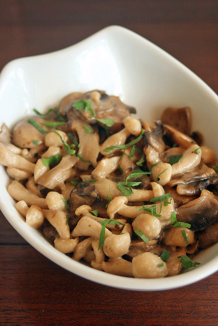 Apparently Singaporeans love the mushrooms (here with lemon and thyme)
