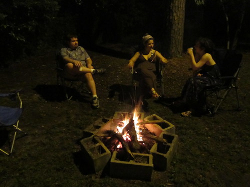 Hippies by a fire