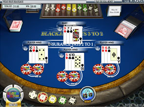 Blackjack Multi-Hand Rival game