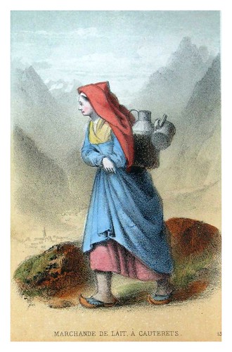 015-Vendedora de leche en Cauterets-Costumes pyrénéens-1860 