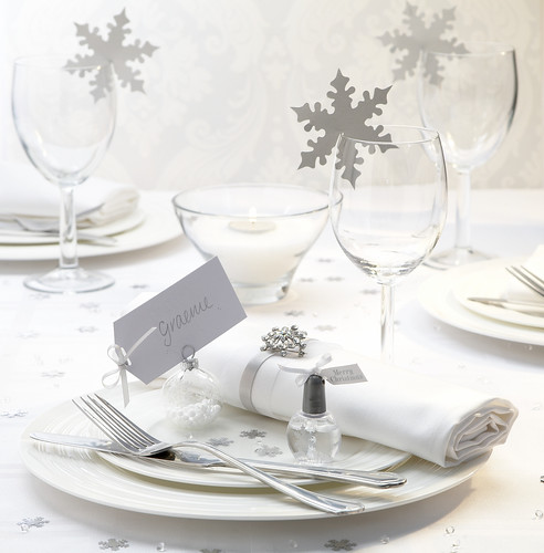 wedding table settings Our beautiful winter Winter Wedding Theme Snowflake