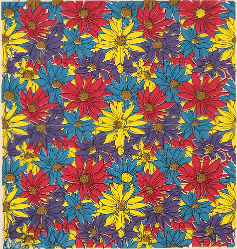 Colorful Flower Pattern Screenprint