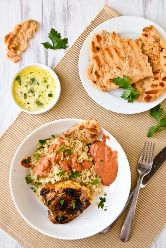 Grilled Indian-Spiced Chicken with Tomato-Yogurt Sauce