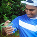 Prasad playing with a snake