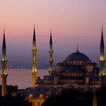 Blue mosque at dawn