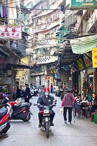Chinese street in Macau