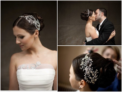 crystal bridal headpiece bridal headband with vines and flowers 