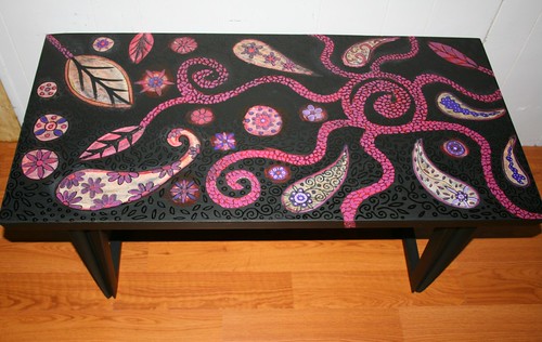 Vintage Coffee Table Makeover by Rick Cheadle Art and Designs