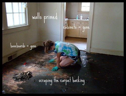 Scraping floors