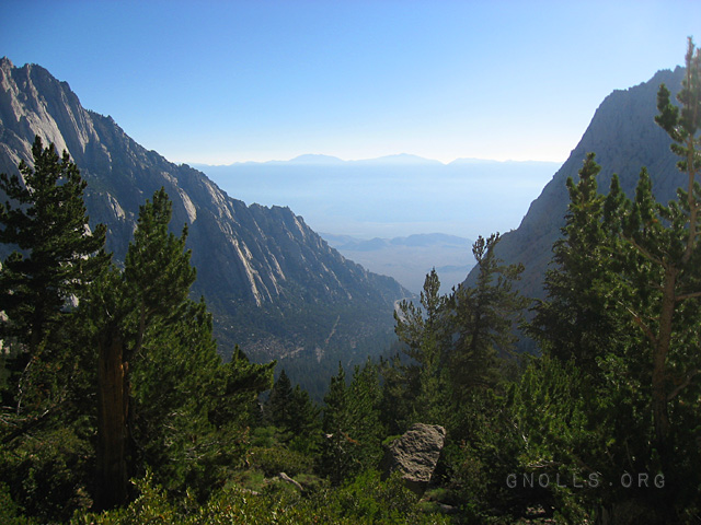 Looking down at Whitney Portal