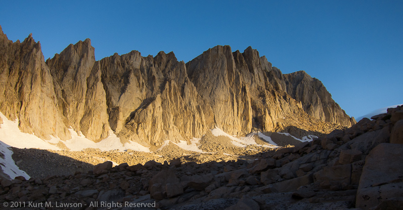 Masked alpenglow on the Whitney Crest