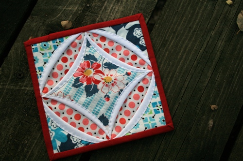 Cathedral Window Mini Quilt
