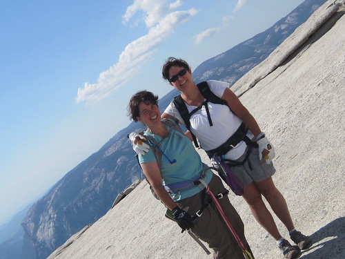 My sister Pam and I on the top of Half Dome, 9/8/11