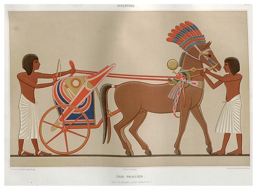 001-Carro principesco- Tell-El-Amarna dinastia XVIII-Histoire de l'art égyptien 1878- Achille Constant Théodore Émile